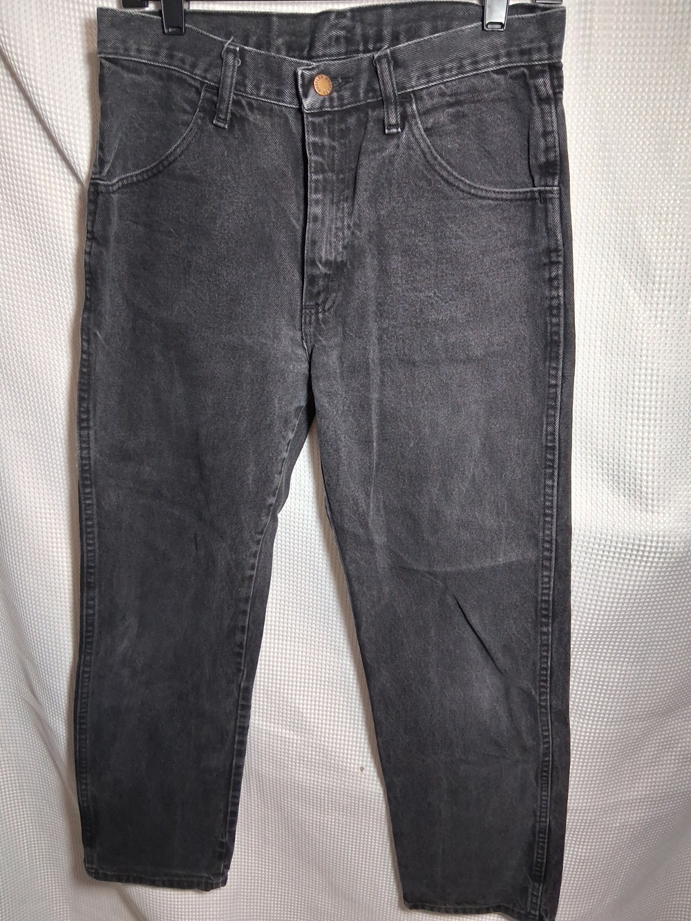 Vintage Rustler Men's Washed Black Relaxed Jeans